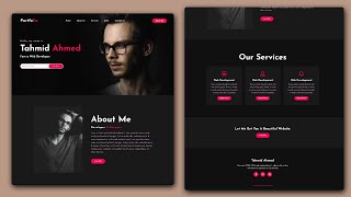 Build a Complete Personal Portfolio Website Using Only HTML And CSS  Pure HTML And CSS [upl. by Aihsei]