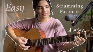 3 Beginners Strumming Patterns for Acoustic Guitar  Easy Guitar Lesson Hindi [upl. by Anileda]