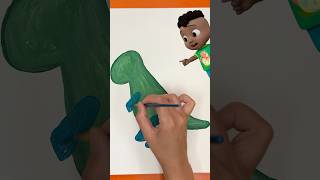 Easy Acrylic Dinosaur Painting🎨 CoComelon Crafts shorts cocomelon [upl. by Nueormahc]