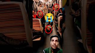 Dekho kya hua😱😱😱 trending shorts ytshorts funny comedy prank metro train Samvlogss07 [upl. by Jinny731]