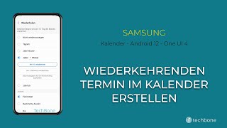 Wiederkehrenden Termin im Kalender erstellen  Samsung Android 12  One UI 4 [upl. by Stephen]