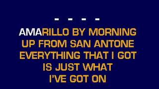 BEST KARAOKE  Amarillo By Morning  George Strait [upl. by Edmead]