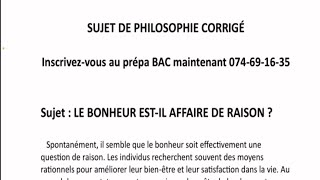 Dissertation Philosophie Méthode  SUJET Corrigé  Terminale [upl. by Antoine]