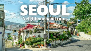 Seoul Neighborhood Tours  Exploring Trendy Cafes Restaurants amp Shops  Life in Seoul Korea VLOG [upl. by Nyasuh449]