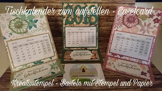 Tischkalender zum Aufstellen EaselCard mit Stampin Up [upl. by Coffey]