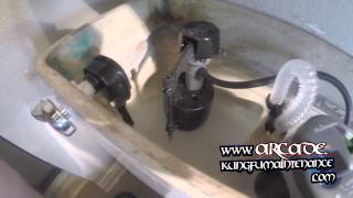 How To Repair Trickling Running Toilet Leaking Water With Duo Flush Install Flashlight Vid Series [upl. by Hacissej]