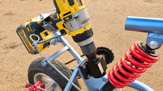 Build A Electric Bike Using DEWALT DRILL POWERED [upl. by Richy743]