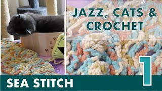 Crochet amp Chill Sea Stitch Wrap PART 1 [upl. by Regnij]