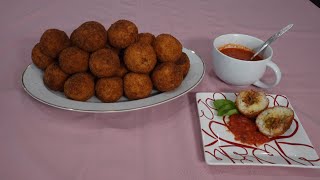 Italian Grandma Makes Arancini Italian Rice Balls [upl. by Akinajnat963]