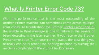 How do i resolve the issue of Printer Error Code 73 [upl. by Garner19]