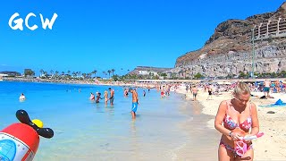 Gran Canaria Amadores Beach Walk Spain 4K Canary Islands [upl. by Obbard]