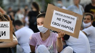 Erneut Demonstration in Belgrad gegen den serbischen Präsidenten  AFP [upl. by Pris]