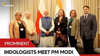 PM Modi meets with a group of prominent Polish Indologists in Poland [upl. by Ahsan]