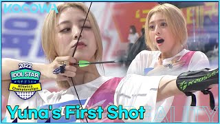 ITZYs YUNAs first shot What will it be l 2022 ISAC  Chuseok Special Ep 3 ENG SUB [upl. by Alrac]