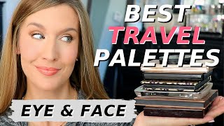 Travel Makeup  The BEST Mini amp Small Eyeshadow Palettes  Face Palettes [upl. by Aynotak]