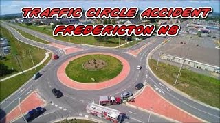 Traffic circle accident Fredericton NB [upl. by Ailegnave]