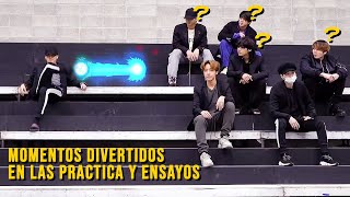 momentos divertidos de BTS en los ENSAYOS [upl. by Gerger964]