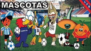 LAS MASCOTAS DE TODOS LOS MUNDIALES DE FÚTBOL 1930  2022 [upl. by Adeline]