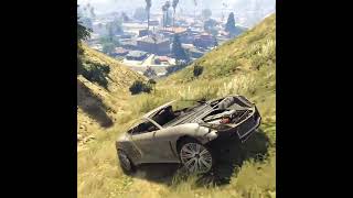 Can a car survive falling down a hill gtav gta5studio gta gta5 gtaonline gtagamepaly gtav [upl. by Yadahs]