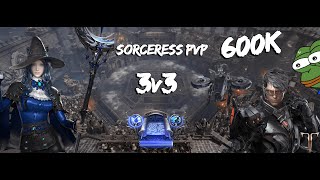 600k  Scouters are Scary  Sorceress 3v3 PvP  Lost Ark RU Normals 3 [upl. by Eissalc781]