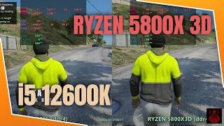 i5 12600k vs Ryzen 5800x3d ddr4 in 2024 [upl. by Nacul]