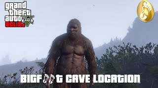 GTA V Online  Bigfoot Cave  Chiliad Mountain State Wilderness  Easter Egg [upl. by Nnyleuqaj]