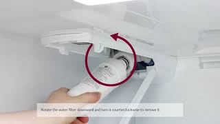 LG Refrigerators How To Replace Your LG Refrigerator Water Filter [upl. by Ecirum]