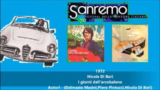 Sanremo  1972  Nicola Di Bari  I giorni dellarcobaleno [upl. by Jerrold]