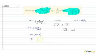 Differentiate tan13xx313x2 xlt1sqrt3 wrt tan1xsqrt1x2 [upl. by Leahcin]