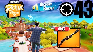 43 Elimination Solo Vs Squads Gameplay Wins Fortnite Remix PS4 Controller [upl. by Lladnarc]