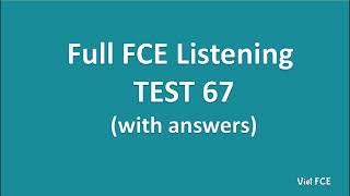 Full B2 First FCE Listening Test 67 with Answers [upl. by Snow]