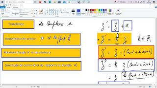 Transformation de rotation composée avec une homothétie composée avec une translation dans C [upl. by Analihp]