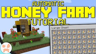 Automatic Honey Farm Tutorial  Minecraft Bedrock amp Java Compact [upl. by Lux]