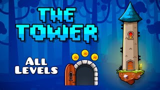 Geometry Dash 22 – “The Tower” ALL LEVELS Complete All Coins [upl. by Naerad]