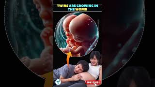 Double the Love A Peek Inside the Womb as Twins Grow Together shorts twins baby Pregnancy [upl. by Anuska]