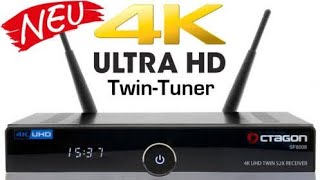 Octagon SF8008 Twin Tuner 4K E2 Linux Kutu Ve Menü Açılışı [upl. by Sesiom]