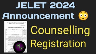 JELET  2024 Counselling Update  Next Expected Important Date  BPharm lateral Admission [upl. by Giamo]