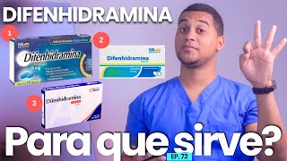 DIFENHIDRAMINA PARA QUE SIRVE  3 COSAS  MEDICAMENTOS [upl. by Maggy]