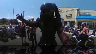 Predator quot helmet reactions quot Arrives to the dyno shootout 360 video zx14r SE 2016 Zeus [upl. by Orvil220]