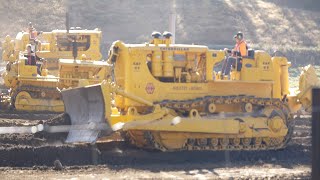 Pre1960 Vintage Bulldozers and Scrapers Operating  Wheels At Wanaka 2023 [upl. by Humble]