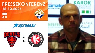 18102024  Pressekonferenz  Devils UlmNeuUlm vs EHC Klostersee [upl. by Eitsyrc]