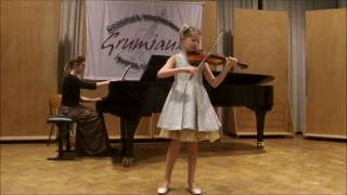 International Grumiaux Violin Competition 2017 Sandra Hager  J H Ficco  Allegro [upl. by Vinaya248]