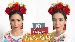 Como fazer uma tiara de Frida Kahlo para o carnaval [upl. by Favian]