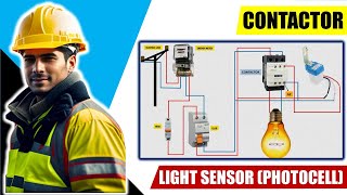 magnetic contactor and photocell sensor connection  photocell sensor [upl. by Dwaine]