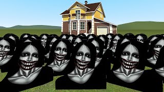 Kuchisake Onna Vs Houses In Garrys Mod  Part 4 [upl. by Yenaled142]