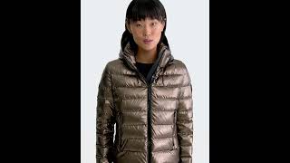 RUDSAK Shiny MELISSA METALLIC LIGHTWEIGHT DOWN JACKET Hooded Glossy Chocolate Women [upl. by Ailet]