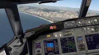 XPlane 11 Visual Approach in Nice LFMN with real ATC 1080p [upl. by Christianity]