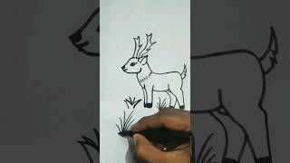 drawing Reindeer Reindeer easy drawing tutorial trending shorts [upl. by Haroldson]