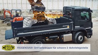 TRIGENIUS® Dreiseitenkipper von MEILLER für schwere 2Achsfahrgestelle 4KUHD [upl. by Etteluap]