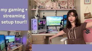 a tour of my gaming  streaming setup  ft trinkets [upl. by Eimmac]